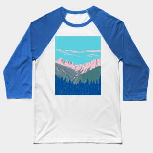 Mount Olympus in Olympos National Woodland Park Greece WPA Art Deco Poster Baseball T-Shirt